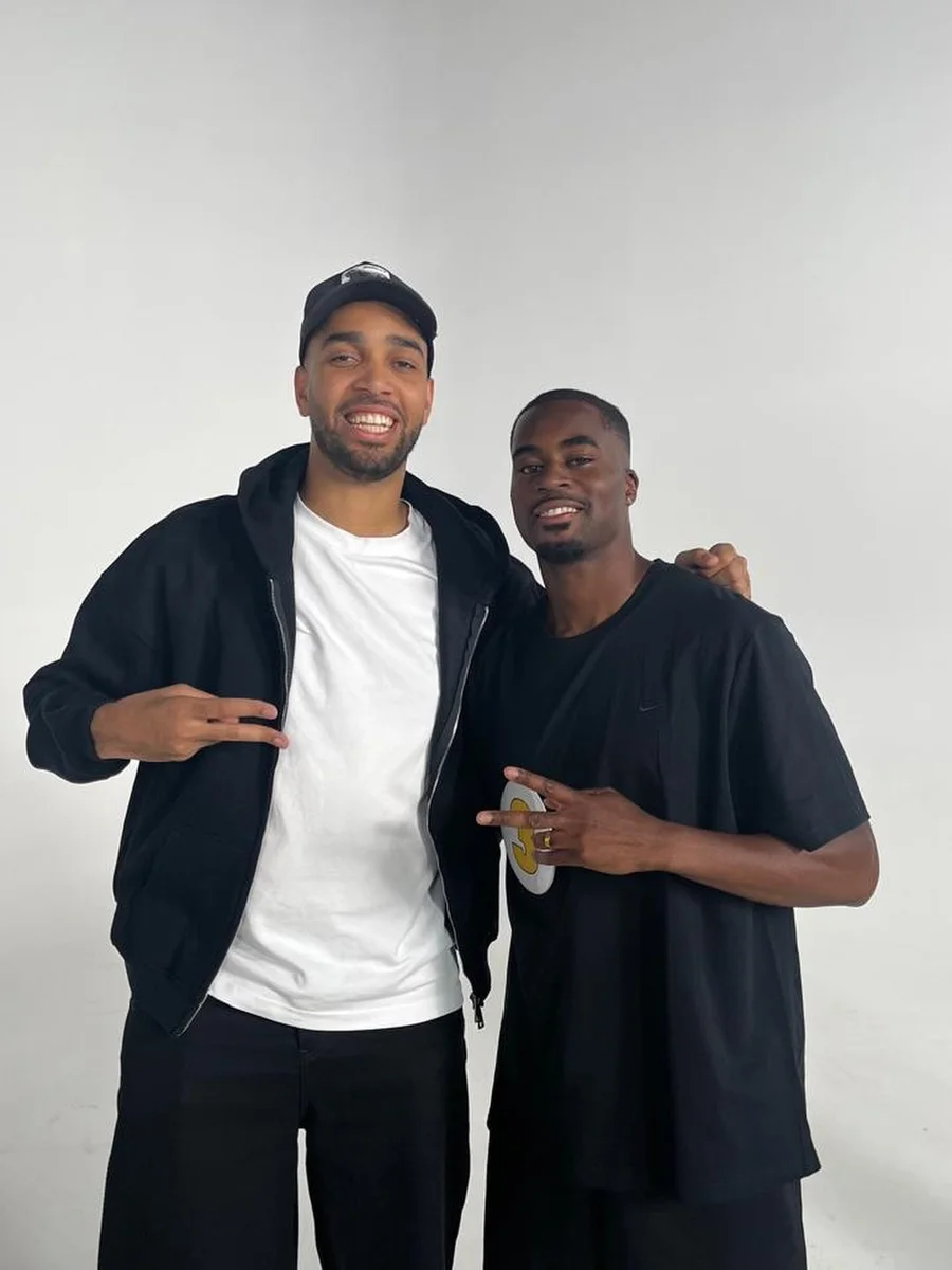 Niko Omilana with Fejiri after the NDL shoot